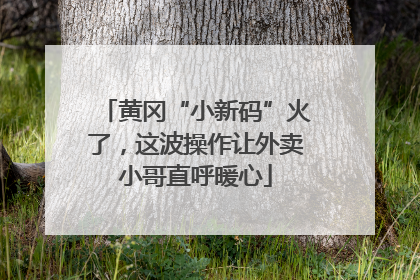 黄冈“小新码”火了，这波操作让外卖小哥直呼暖心