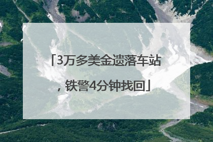 3万多美金遗落车站，铁警4分钟找回