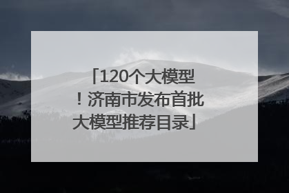 120个大模型！济南市发布首批大模型推荐目录