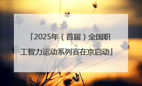 2025年（首届）全国职工智力运动系列赛在京启动