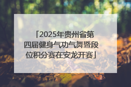 2025年贵州省第四届健身气功气舞暨段位积分赛在安龙开赛