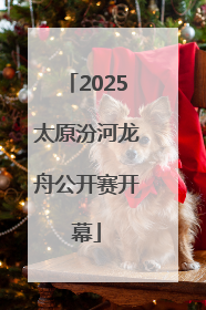 2025太原汾河龙舟公开赛开幕