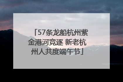 57条龙船杭州紫金港河竞逐 新老杭州人共度端午节