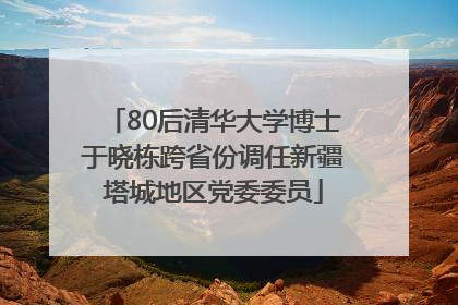 80后清华大学博士于晓栋跨省份调任新疆塔城地区党委委员
