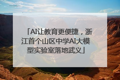 AI让教育更便捷，浙江首个山区中学AI大模型实验室落地武义