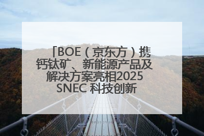 BOE（京东方）携钙钛矿、新能源产品及解决方案亮相2025 SNEC 科技创新赋能行业绿色发展