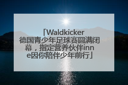 Waldkicker德国青少年足球赛圆满闭幕，指定营养伙伴inne因你陪伴少年前行